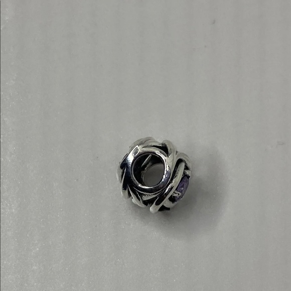 New Authentic Pandora 925 February Purple Eternity Circle Charm 790065#2 - Picture 4 of 4